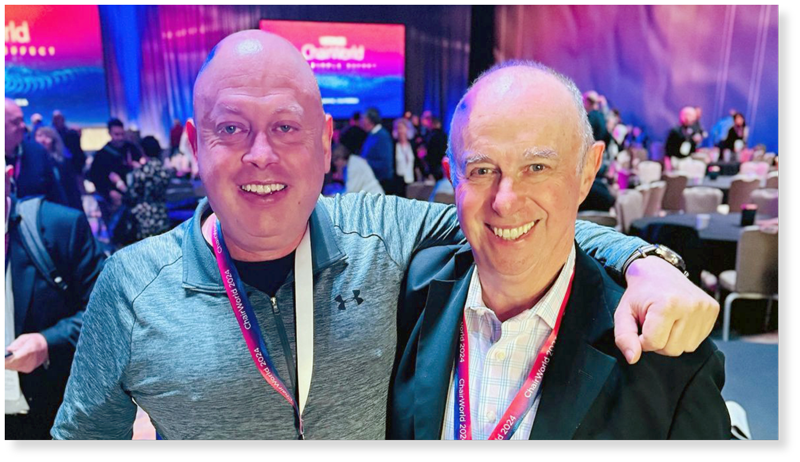 Dennis at convention with CEO