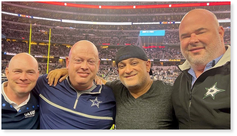 Dennis with group of CEOs at ball game